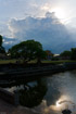 A storm builds over the palace at Hue, Vietnam